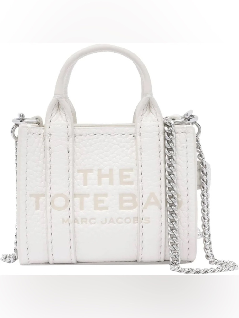 BRAND NEW Marc Jacobs Cotton/Silver Chain Tote Crossbody